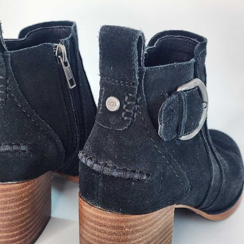 UGG Black Suede Leahy Ankle Boots 5.5 - image 5