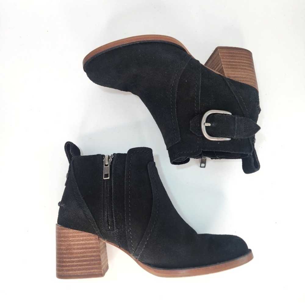 UGG Black Suede Leahy Ankle Boots 5.5 - image 6