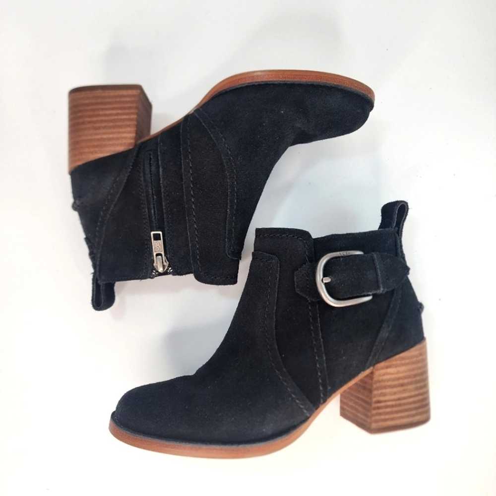 UGG Black Suede Leahy Ankle Boots 5.5 - image 7