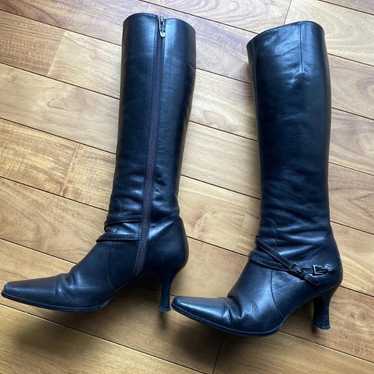 Ginza Kanematsu Long Boots Black 23.5 cm Genuine L