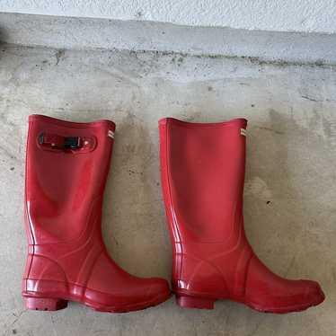 Hunter Boots Women Original Tall Gloss Military R… - image 1