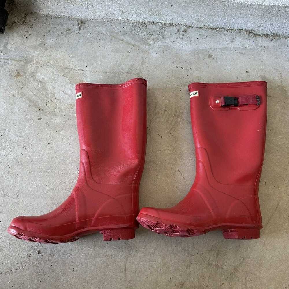 Hunter Boots Women Original Tall Gloss Military R… - image 4