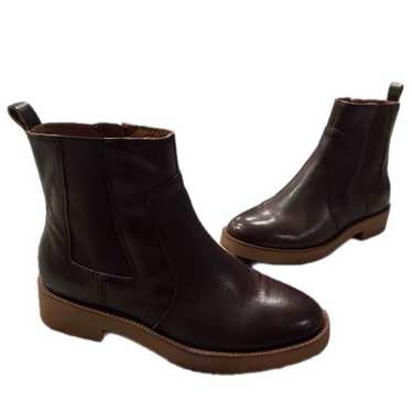 Lucky Brand Ressy Chocolate Leather Chelsea Style 