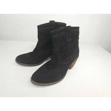 Call It Spring Black Suede Western Booties Boots … - image 1