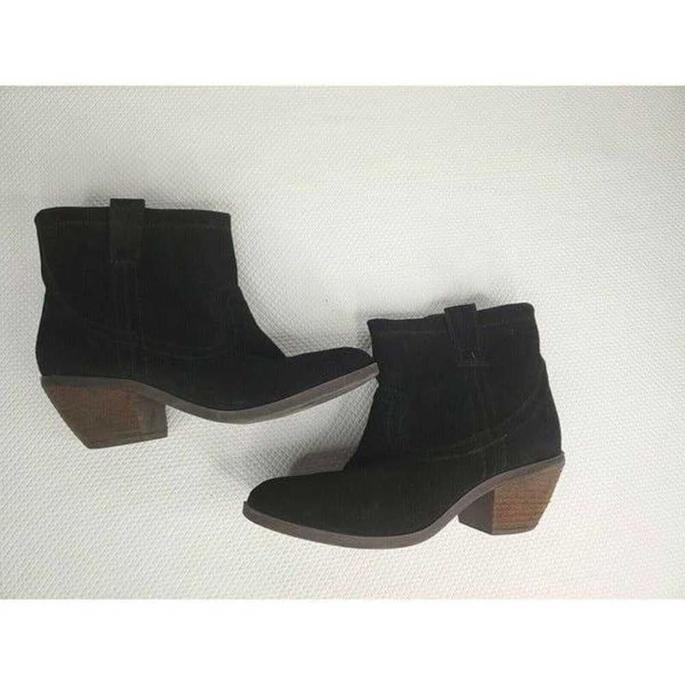 Call It Spring Black Suede Western Booties Boots … - image 2