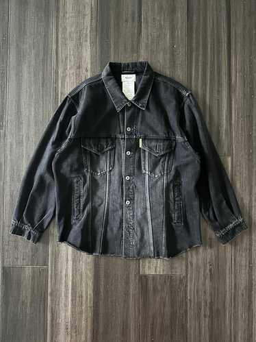 Doublet 19AW Cashmere Denim Jacket Black M - image 1