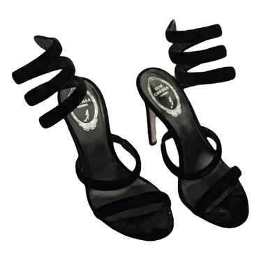 Rene Caovilla Cleo velvet sandal - image 1