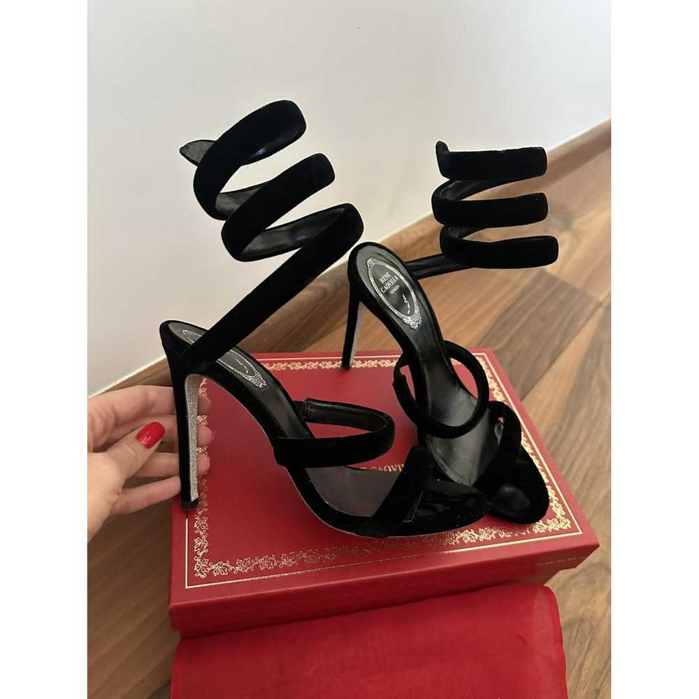 Rene Caovilla Cleo velvet sandal - image 2