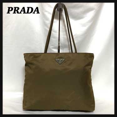 PRADA Triangle Logo Nylon Tote Bag Plate Logo Men’