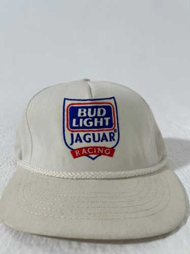 Vintage Bud Light Jaguar Racing Leather Strapback 