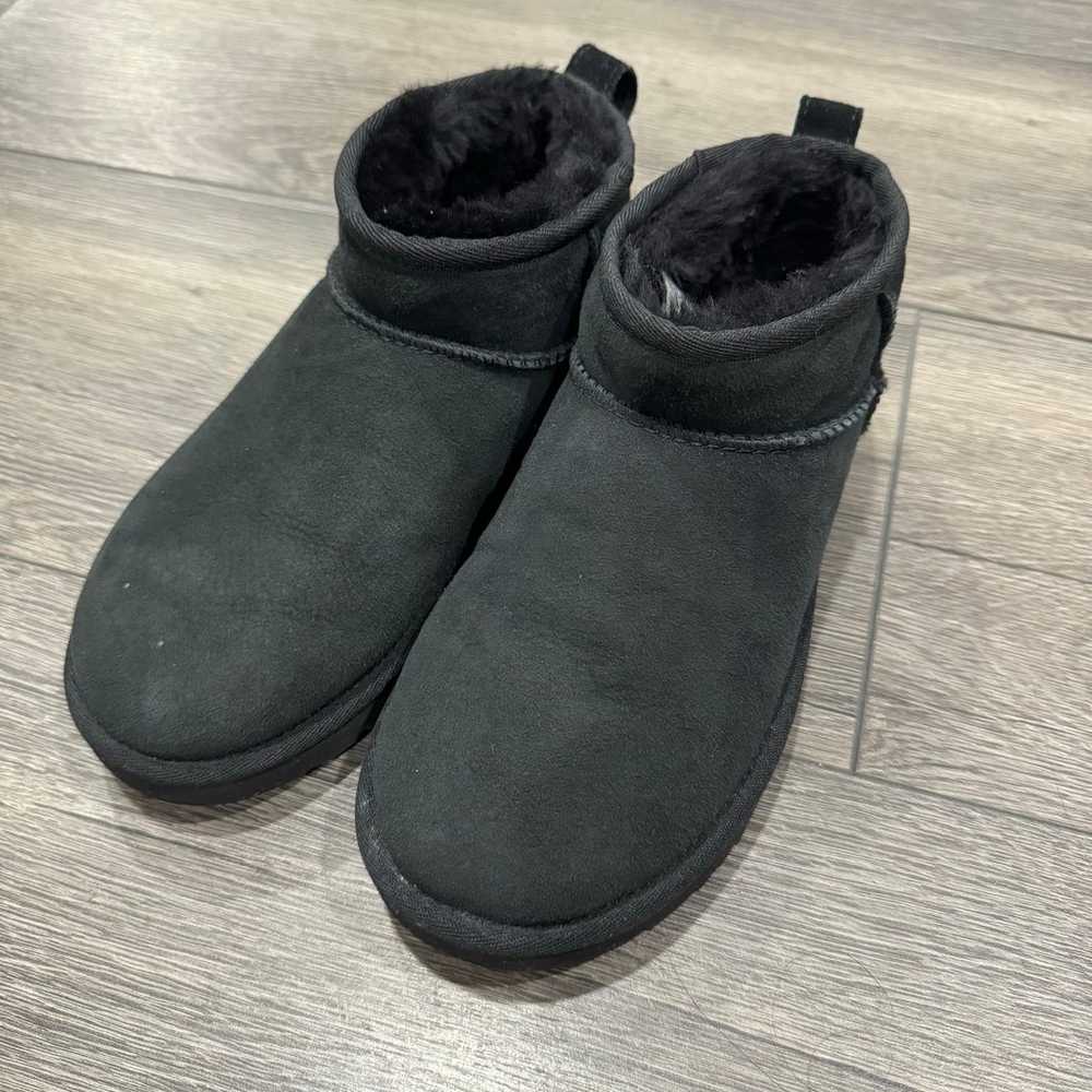 UGG Womens Mini Black Boots Size 6 - image 2