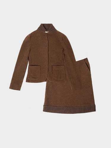 Miu Miu FW 1999 Brown Wool Jacket and Skirt Set