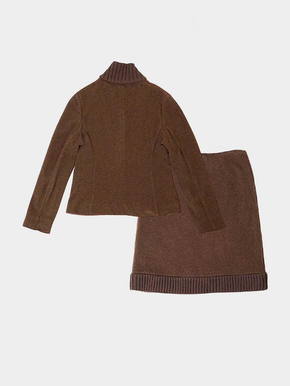 Miu Miu FW 1999 Brown Wool Jacket and Skirt Set - image 2