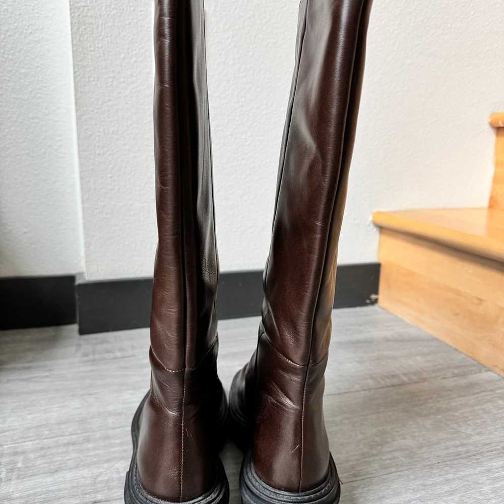 NWOT Zara brown leather boots Size EU36/ US 6 - image 7