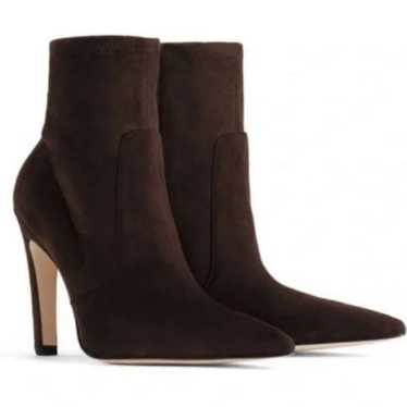 GOOD AMERICAN Suede Brown The Icon Bootie