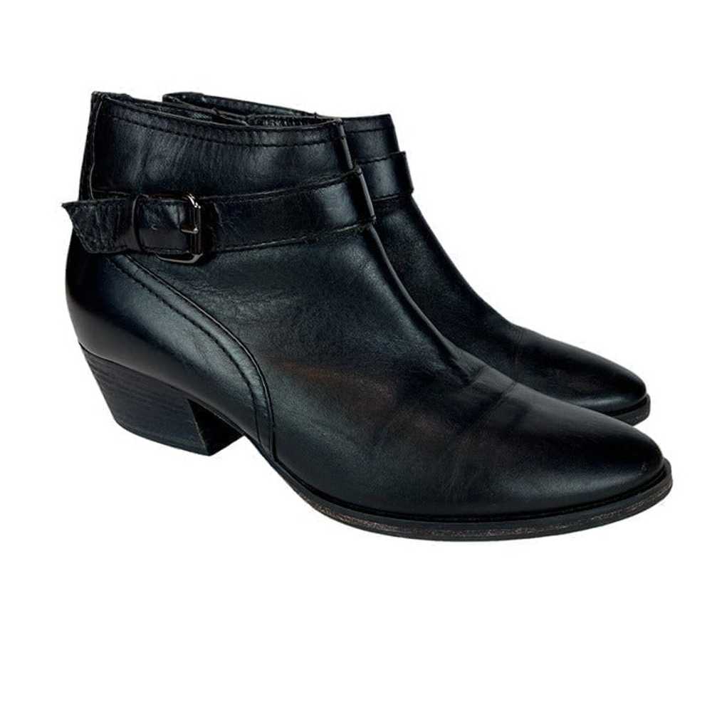 Aquatalia Ankle Booties 8 Black Leather Buckle St… - image 1