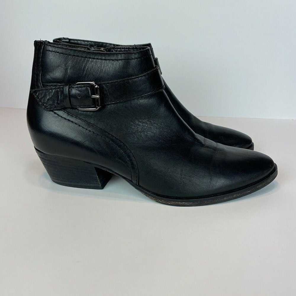 Aquatalia Ankle Booties 8 Black Leather Buckle St… - image 2