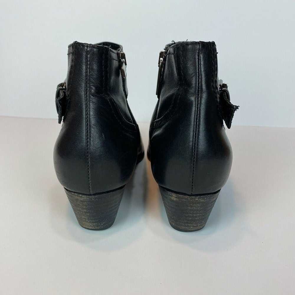 Aquatalia Ankle Booties 8 Black Leather Buckle St… - image 3