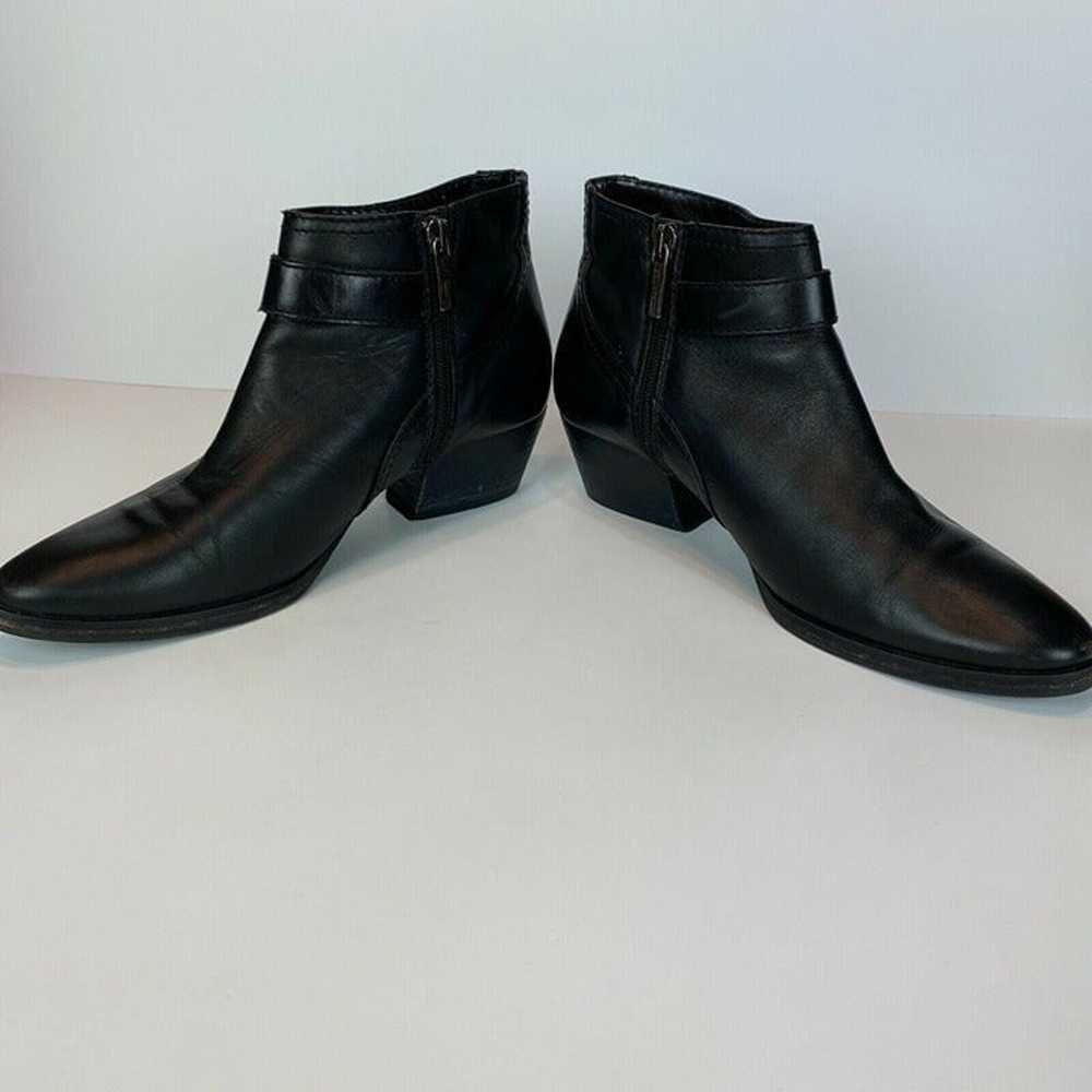 Aquatalia Ankle Booties 8 Black Leather Buckle St… - image 8