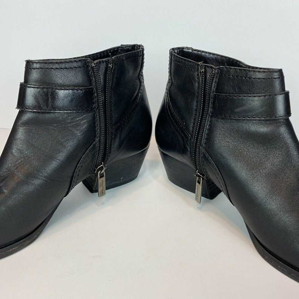 Aquatalia Ankle Booties 8 Black Leather Buckle St… - image 9