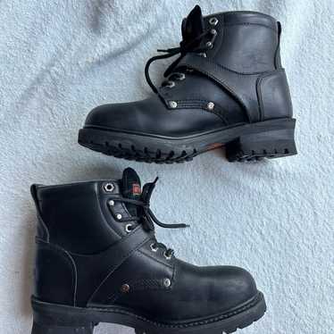 Y2K Harley Davidson Faded Glory Black Women Boots… - image 1