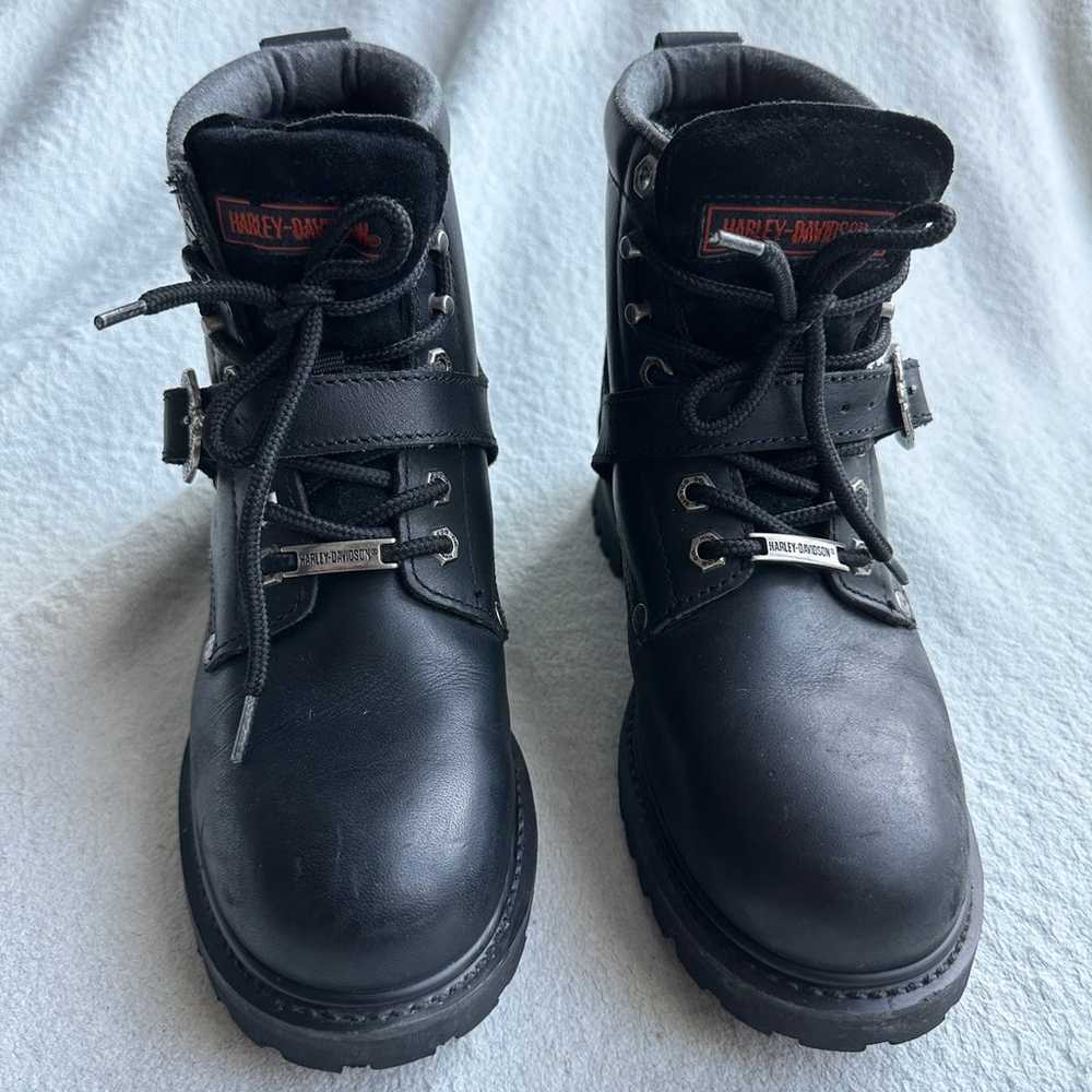 Y2K Harley Davidson Faded Glory Black Women Boots… - image 4