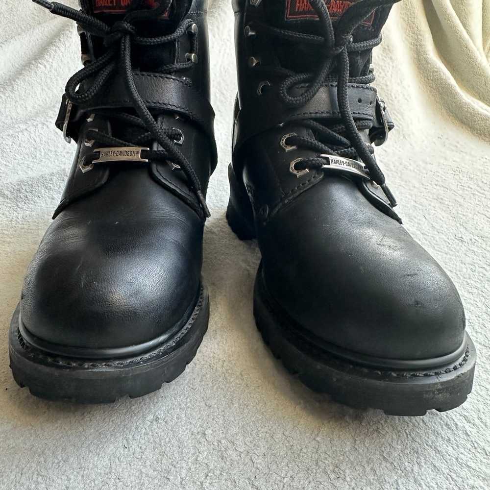 Y2K Harley Davidson Faded Glory Black Women Boots… - image 5