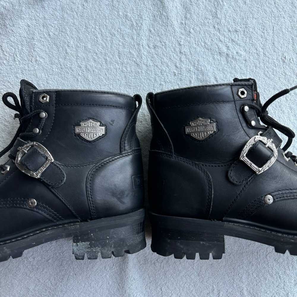 Y2K Harley Davidson Faded Glory Black Women Boots… - image 9