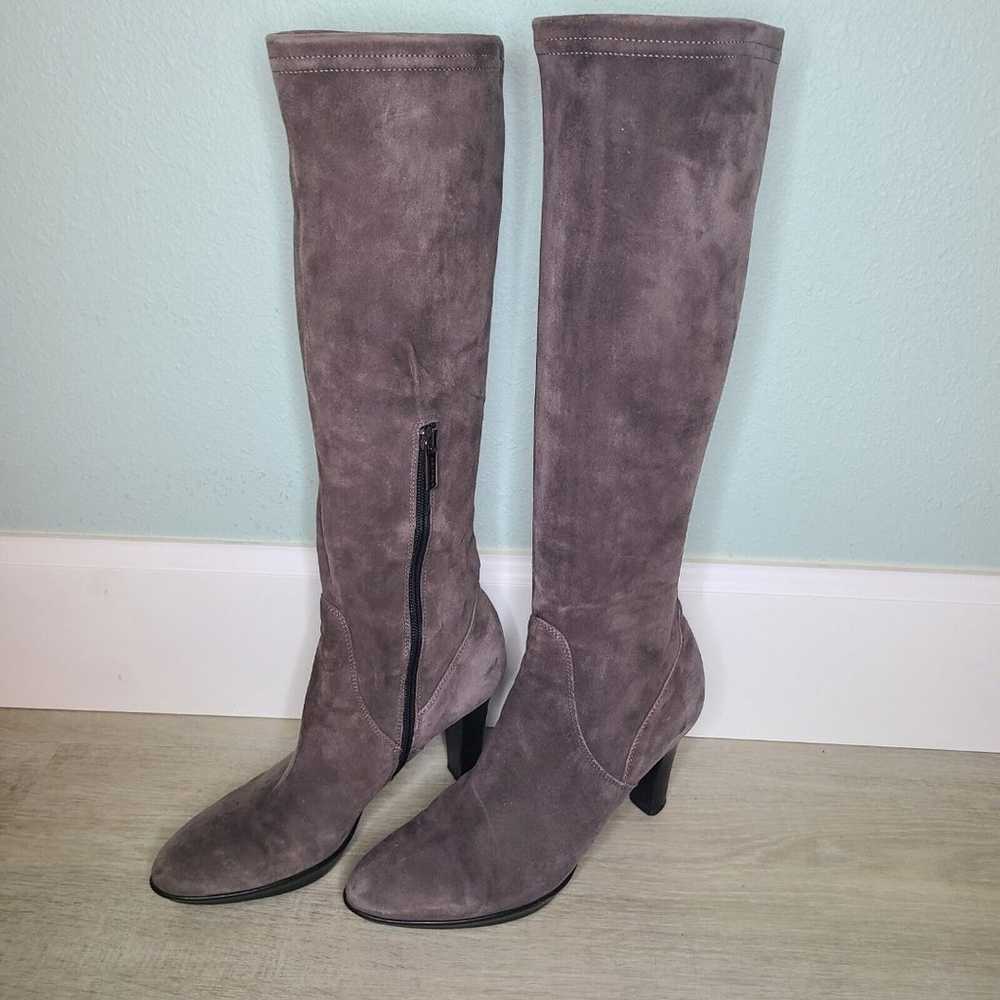 Aquatalia Rhumba boots Stretch taupe Suede Knee-L… - image 1