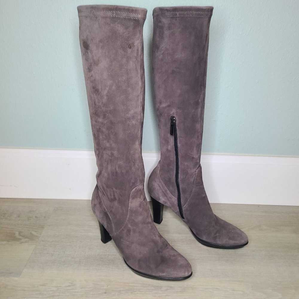 Aquatalia Rhumba boots Stretch taupe Suede Knee-L… - image 2