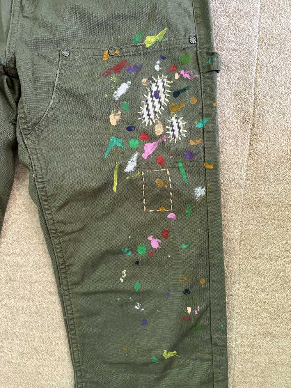 Custom Custom Carpenter Patch and Paint Pants - image 3