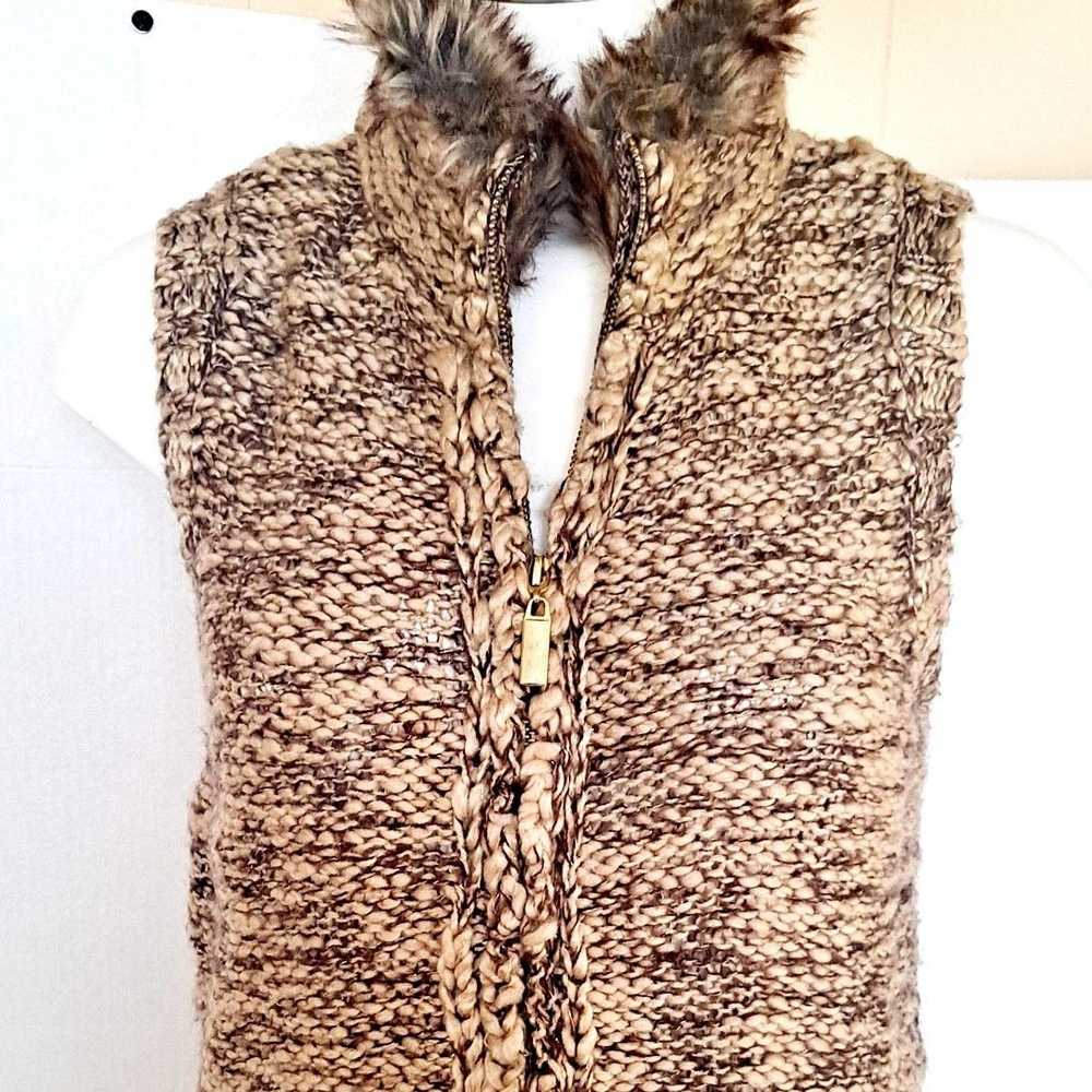 Vintage Vintage 90s Chunky Sweater Vest Knit Faux… - image 1