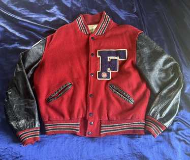 Vintage Vintage Letterman Varsity Leather Jacket - image 1