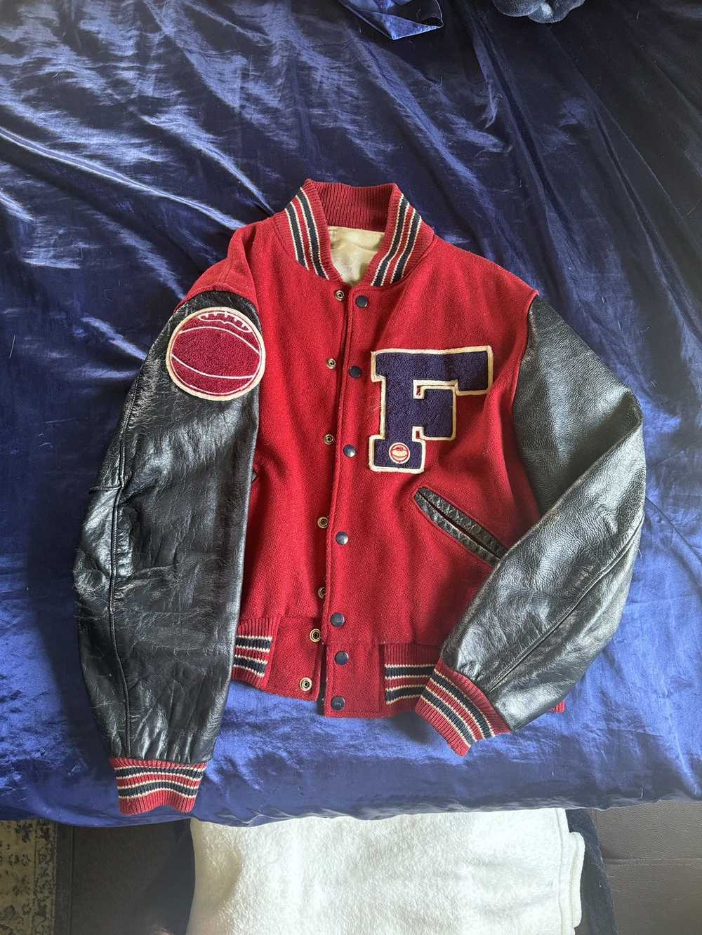 Vintage Vintage Letterman Varsity Leather Jacket - image 2