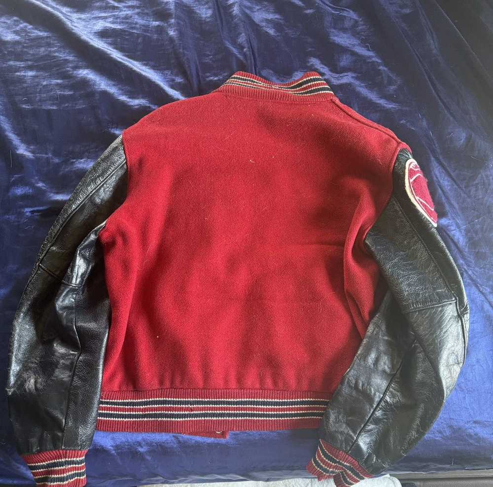 Vintage Vintage Letterman Varsity Leather Jacket - image 3