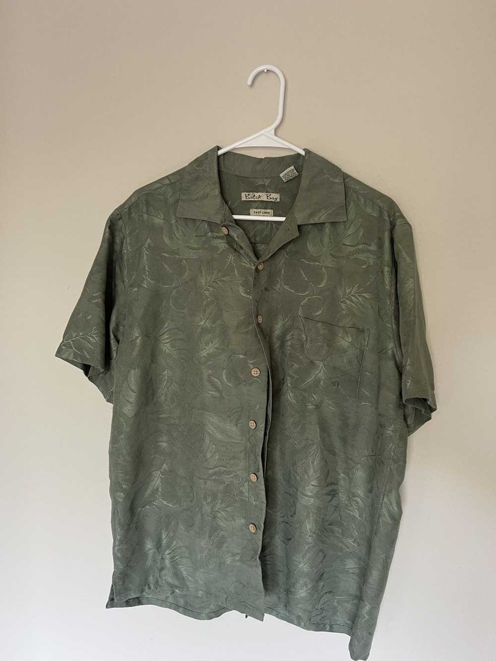 Batik Bay × Vintage Green Button Up T Shirt - image 1