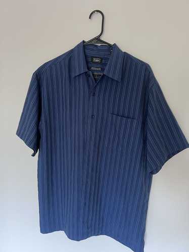 Haggar × Vintage Blue Button Up T Shirt