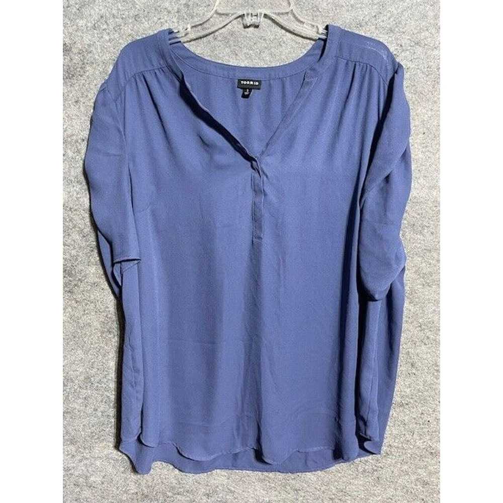 Other Torrid Blouse Women 3 Plus Flutter Sleeve L… - image 1