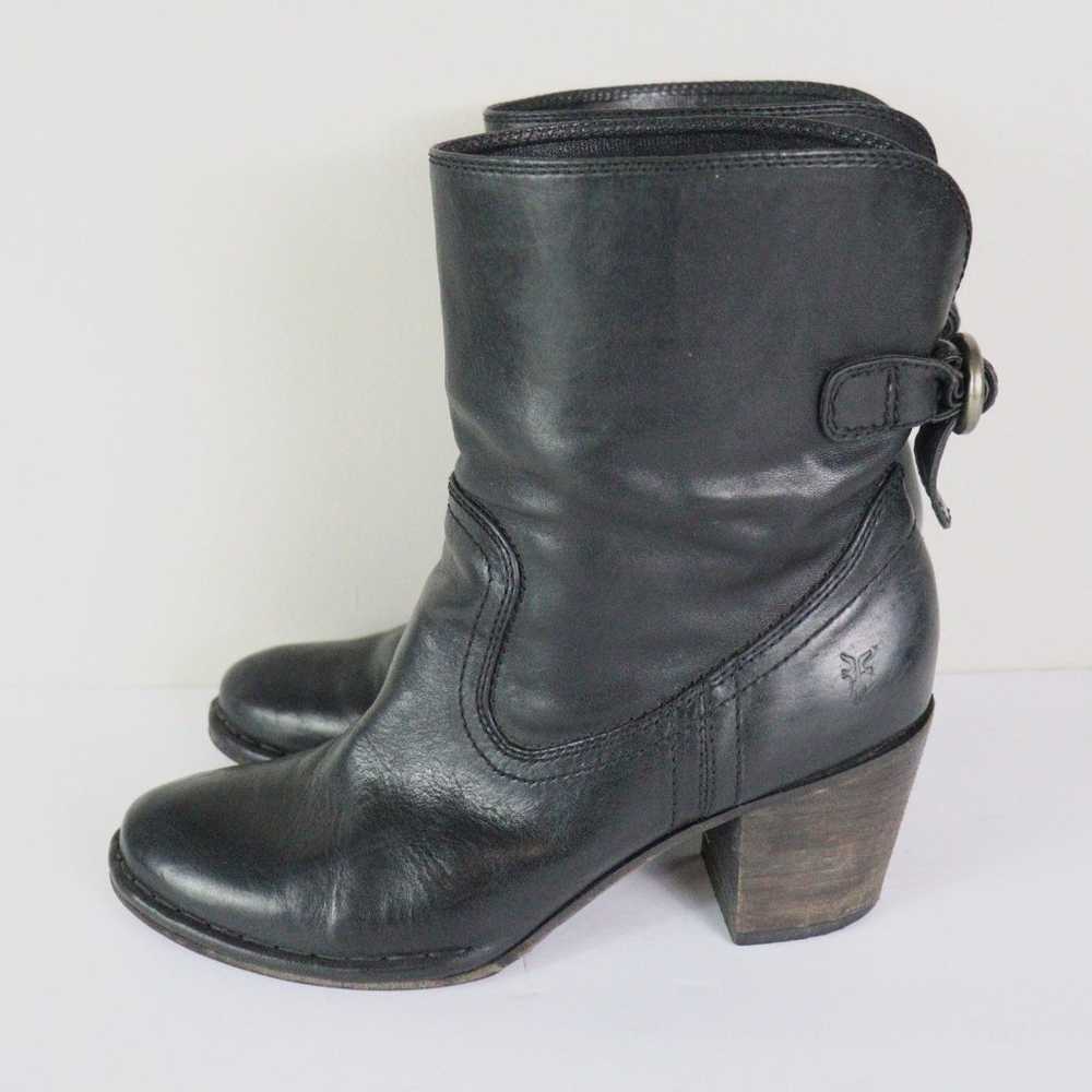 EC Frye Lucinda Short Boot Leather Black 8 - image 2