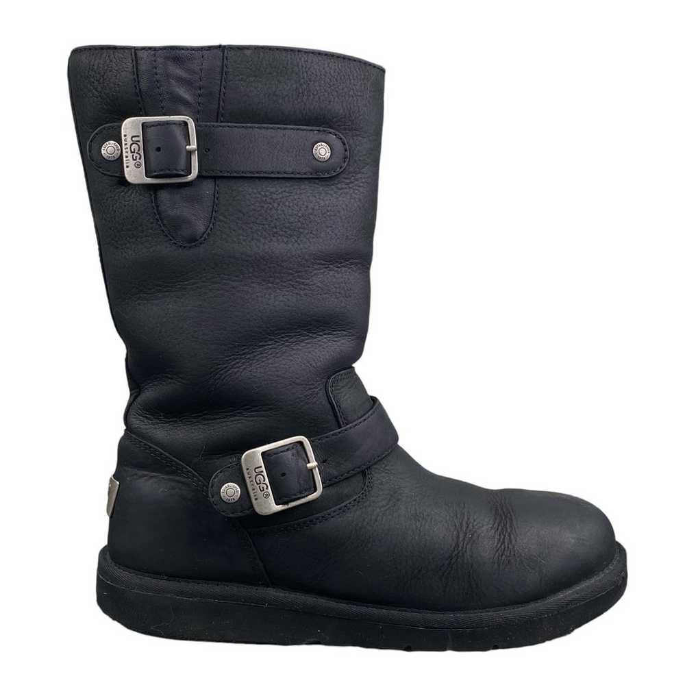 UGG Women’s Kensington Black Leather Buckle Moto … - image 1