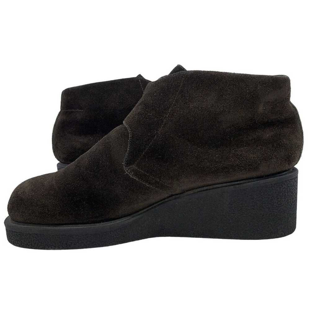 Vintage 90s Y2k Fashion Bug Chunky Suede Ankle Bo… - image 5