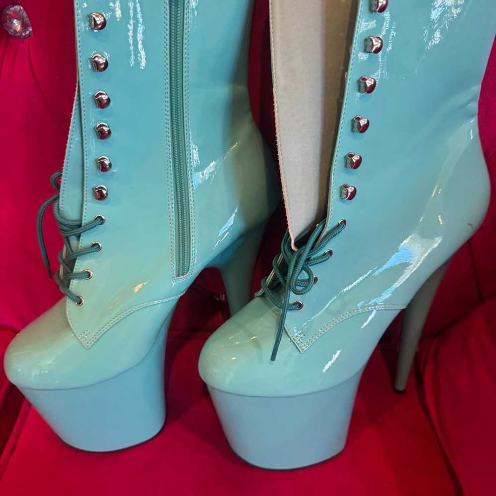 New Teal Pleaser Boots Size 12 - image 2