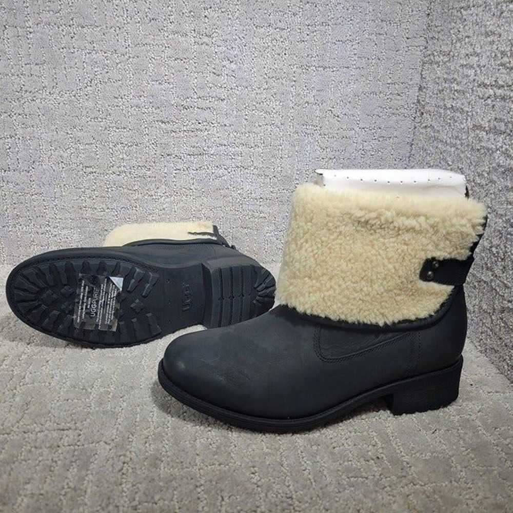 UGG Aldon Womens Size 8.5 Black Leather Winter Fo… - image 10