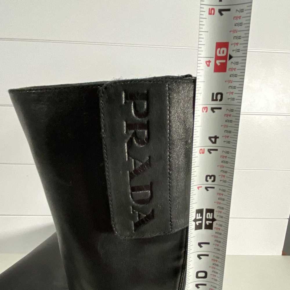 Prada Womens Vintage Y2K Leather Tall Knee High R… - image 12