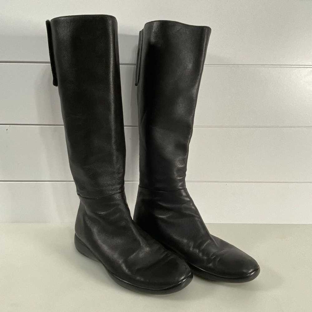 Prada Womens Vintage Y2K Leather Tall Knee High R… - image 1