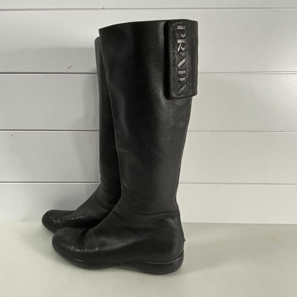 Prada Womens Vintage Y2K Leather Tall Knee High R… - image 4