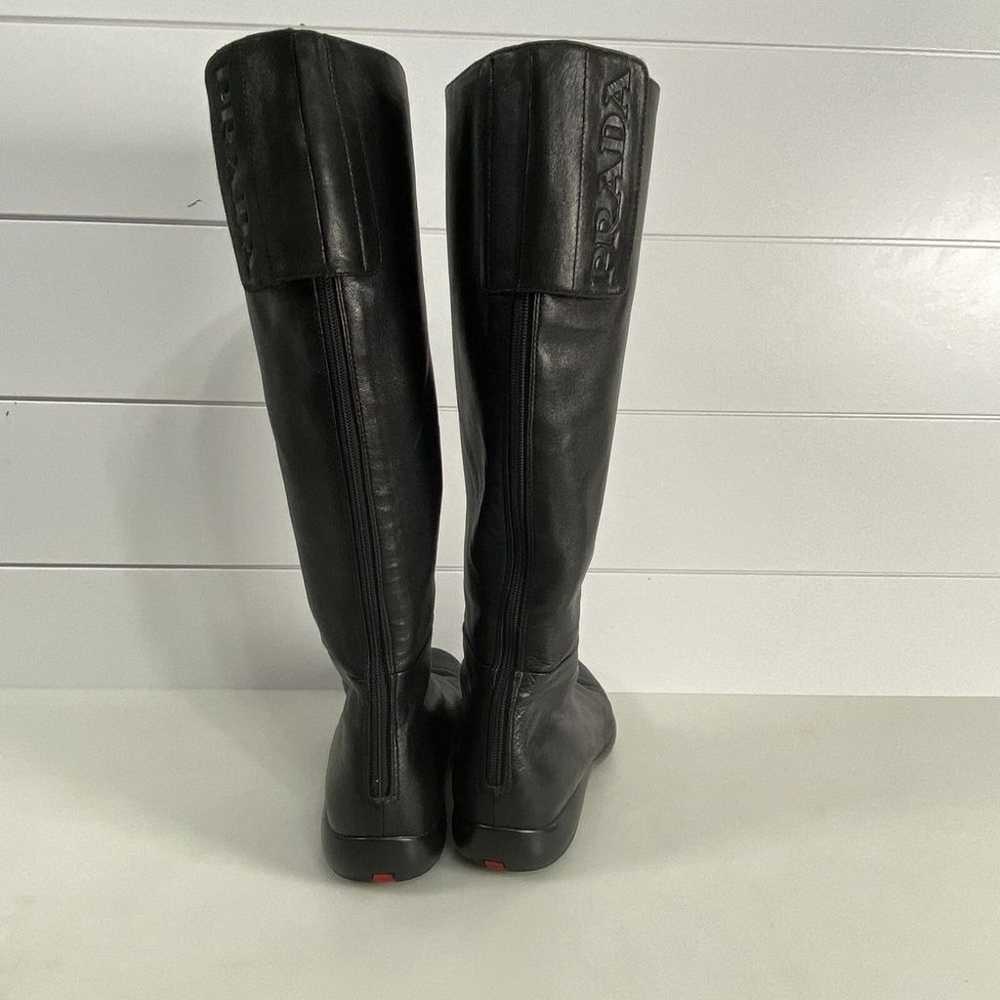 Prada Womens Vintage Y2K Leather Tall Knee High R… - image 5