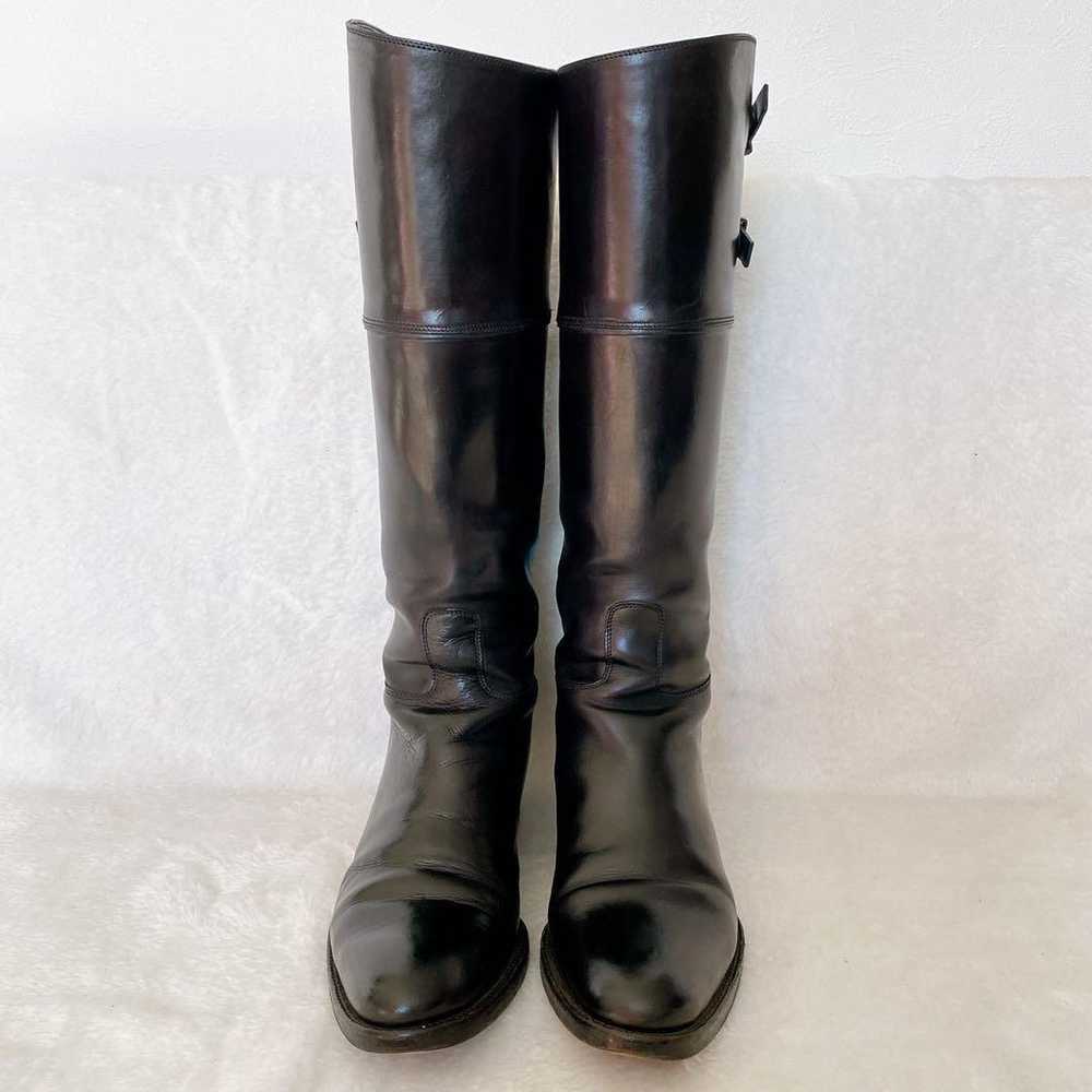 SARTORE♡ Sartore Genuine Leather Black Long Boots… - image 11