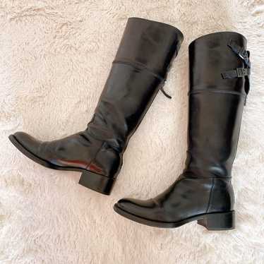 SARTORE♡ Sartore Genuine Leather Black Long Boots… - image 1