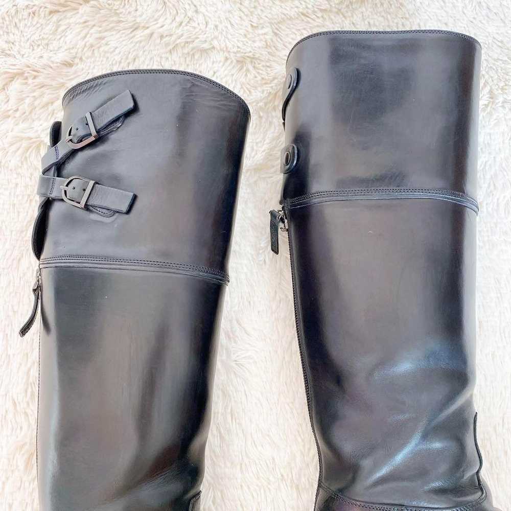 SARTORE♡ Sartore Genuine Leather Black Long Boots… - image 6